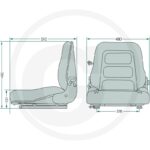 Sjedalo za viličar GRAMMER B12 - dimenzije